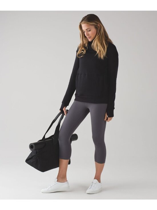 lululemon athletica Tops - Lululemon Athletica Kick the Cold Funnel Neck Black 4